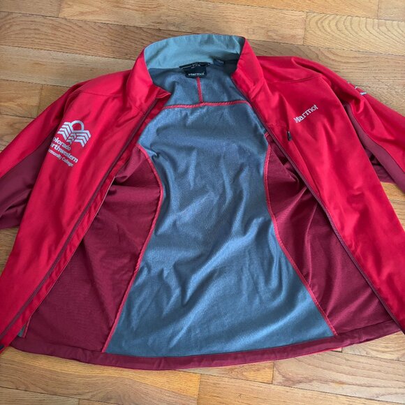 Marmot Windstopper‎ GoreTex Jacket Mens L Softshell Rain Coat Logo Outdoor Red - Picture 3 of 16